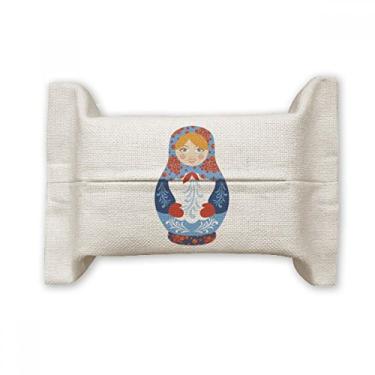 Imagem de Bolsa de linho de algodão com estampa russa de bonecas russas com símbolo da Rússia