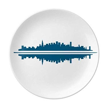 Imagem de Symbolic Reflections Placa de placas arquitetônicas Civil decorativa de porcelana Salver Prato de jantar