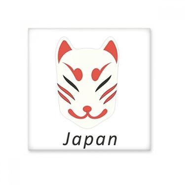 Imagem de Pedra adorna de tijolo vitrificado tradicional japonês com cabeça de raposa