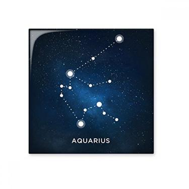 Imagem de Azulejos de cerâmica para bisque da constelação de Aquário com signo do zodíaco Decoração de banheiro Azulejos de cerâmica para cozinha