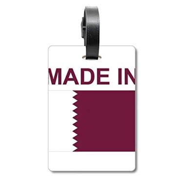 Imagem de Made In Qatar Country Love Mala Etiqueta de Bagagem Etiqueta para Bagagem