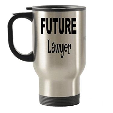 Imagem de Future Lawyer Gifts – Caneca de viagem Future Lawyer – Copos isolados para viagem – Ideias de presente para mulheres ou homens advogados – Presentes para uma formatura – de aniversário para advogada
