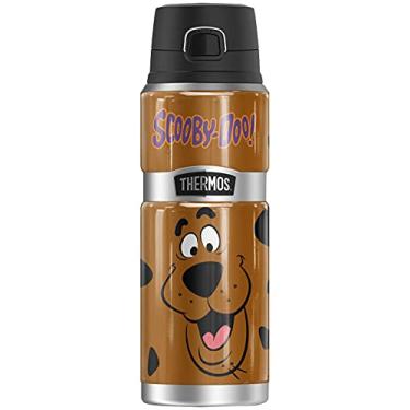 Imagem de Garrafa de a o inoxid vel Scooby-Doo Face THERMOS STAINLESS King, isolada a v cuo e parede dupla, 680 g