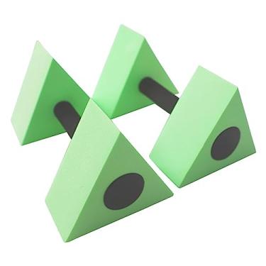 Imagem de rockible Halteres de exercício aeróbico na água triangular, halteres de água, fitness EVA, treinamento de força, halteres flutuantes leves, halteres de piscina, VERDE