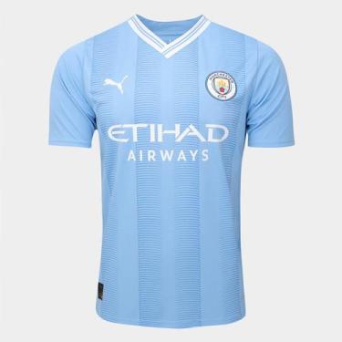 Camisa Manchester City 23/24 s/n° Pré Jogo Puma - Vermelho