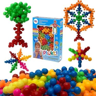 Imagem de Brinquedo Montar Encaixar Estrela Plukt Criativo Educativo 100 Peças Infantil Lúdico Pakitoys Instrutivo Divertido Jogo