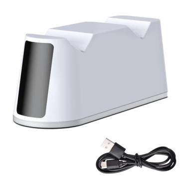 Imagem de Suporte de carregamento de controle duplo para alça PS5, base de carregamento rápido com luz LED
