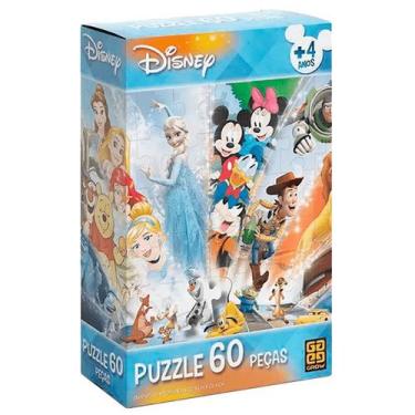 Imagem de Quebra Cabeça Puzzle Personagens Disney 60 Pc Grow