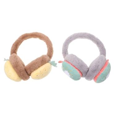 Imagem de TENDYCOCO 2 peças protetores de ouvido aquecedores de ouvido decoração ao ar livre terno infantil capa de orelha avacado faixa de cabeça feminina abafador de ouvido feminino protetor de ouvido de bebê