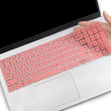 Imagem de Capa de teclado para Dell Inspiron 15 3510 3511 3515 3525 5510 5510 5515 5518 7510, Inspiron 16 7610, Dell Vostro 15 5510, Latitude 3520, Dell Inspiron 15 16 3000 Capa para teclado 5000 7000 EUA - rosa
