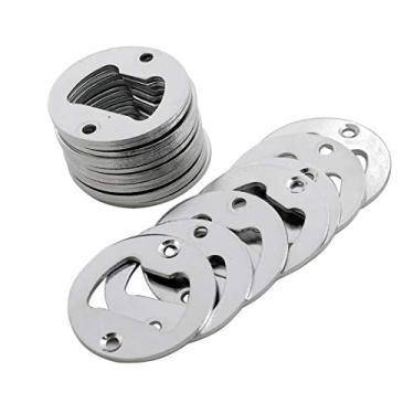 Imagem de Cyful 20 peças abridor de garrafa montado na parede de 40 mm redondo com parafusos para tampa de cerveja garrafa de coca