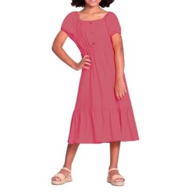 Imagem de Vestido Infantil Feminino Alakazoo Rosa Morena - 39935-Feminino