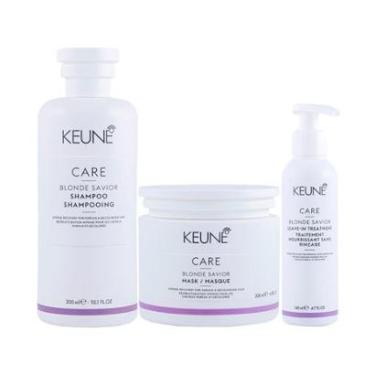 Imagem de Kit Keune Cuidado da Cor Blonde Savior - Shampoo 300 ml e Máscara de Reparação e Leave-in Keune-Unissex