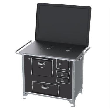 Imagem de Fogao a Lenha GII N 2 Gab Preto com Tampa