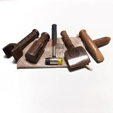 Imagem de Ferramenta de ajuste de quiropraxia massageador manual, martelo e cinzel, ferramenta de correção de massageador de coluna para melhorar a dor nas articulações, pacote com 4 martelos