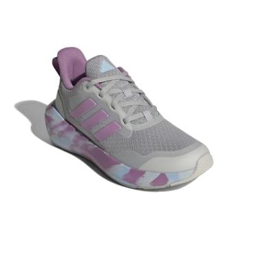 Imagem de adidas Tênis Fortarun 2.0, cinza/roxo/cinza, tamanho 34 unissex infantil grande, Cinza/Roxo Preamado/Cinza, 18