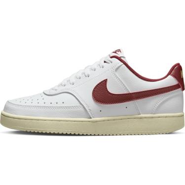 Imagem de Nike Court Vision Low Tênis feminino de basquete, Branco/vinho, 9.5