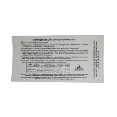 Imagem de Etiqueta Instruções de Uso Cristofóli Auto Colante