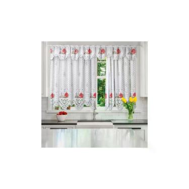 Imagem de Cortina para Cozinha Interlar 280x150 cm Hora do Chá com Bandô
