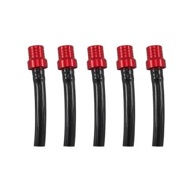 Imagem de PRO BAT Pacote com 5 tampas para saída de ar do tanque de combustível da motocicleta para saída de ar do gás, tubo da mangueira do respirador do tanque de gasolina da Dirt Bike Pit Bike ATV Todas as Fábricas CRF XR CR Todas as Motocicletas Off-Road, Vermelho