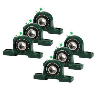 Imagem de 06 Mancal Pedestal Com Rolamento P205 25Mm - SC