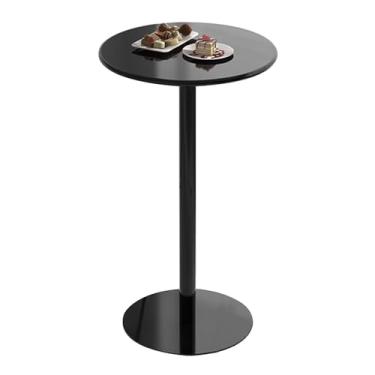 Imagem de Mesa de bar alta mesa de jantar preta mesa lateral de metal mesa de canto de café, mesa de bar redonda para coquetel, mesa alta de pub bistrô, mesa de bar branca para sala de estar, sofá e mesa de chá