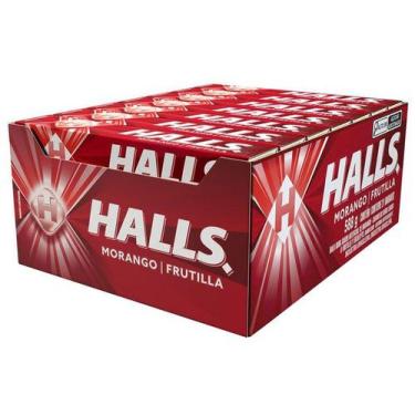 Imagem de Bala Halls Morango 28g Display 21 Unidades