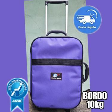 Imagem de MALA DE VIAGEM PEQUENA 10KG DE BORDO ANAC (1 Peça) PAIVA BAG. ROXO  - 
