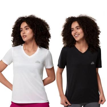 Imagem de Kit 2 Camisetas Femininas Olympikus Modelo Eco, Branco, M