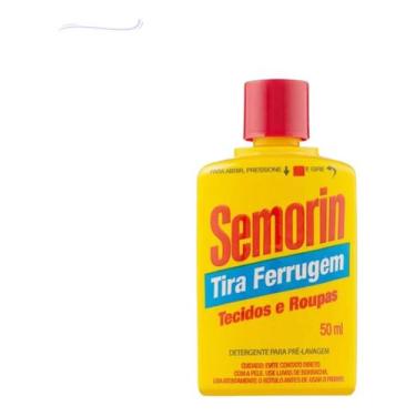 Imagem de Tira Ferrugem Roupas Tecidos Lençol Blusas 50ml Semorin