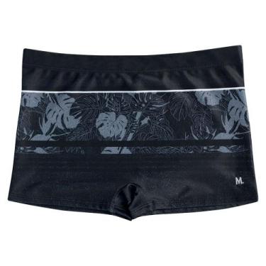 Imagem de Sunga Boxer Adulta Mash Praia Verão Estampada Masculino, P, Preto