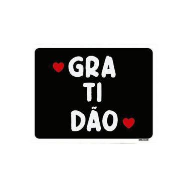 Imagem de Kit 3 Placas Decorativa - Gratidão - Sinalizo.Com