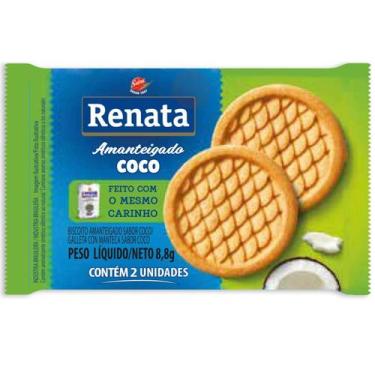 Imagem de Biscoito Amanteigado Coco Sache Individual Renata- 560 Und