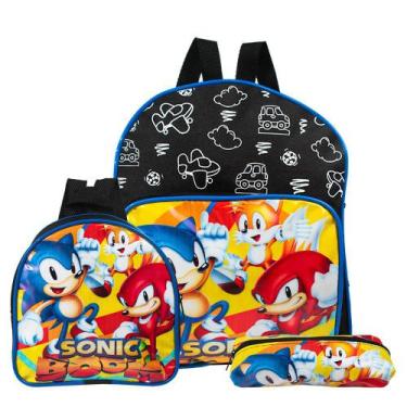 Imagem de Kit Mochila Infantil Pequena Sonic e Tails de Costa - TOYS 2U