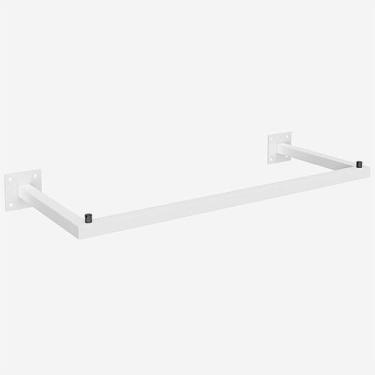 Imagem de Arara de Parede 60 cm Quadrada Simples Leve - Comac, Branco