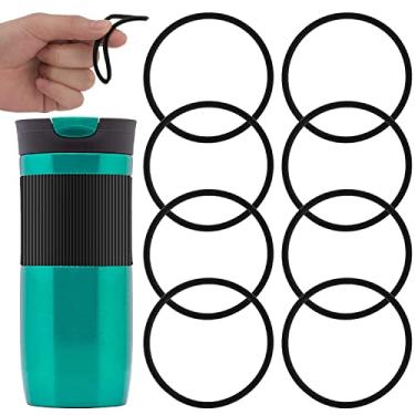 Imagem de 8 peças de vedação de borracha de substituição compatíveis com Contigo Snapseal Byron 16 e caneca de viagem de 590 ml, vedação à prova de vazamento de vedação de substituição para canecas Contigo