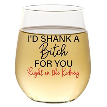 Imagem de Presentes de amigos para mulheres | Taça de vinho engraçada para mulheres | Presentes humorísticos para presentes de aniversário para amigas femininas | Ideias fofas de presente de amizade de Natal