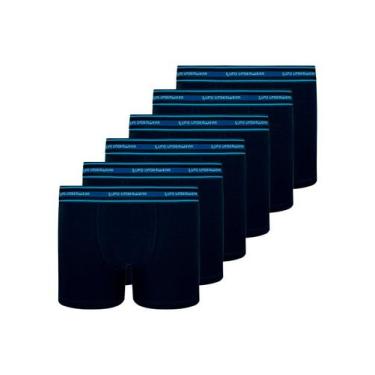 Imagem de Kit com 6 Cuecas Infantil Boxer Lupinho 141-003 - LUPO, Azul marinho, 