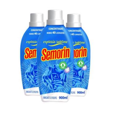 Imagem de Kit 3 Semorin Amaciante de Roupas 900ml Explosão Sublime