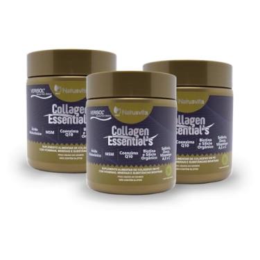Imagem de Colágeno Essential’s - Verisol MSM Ácido Hialurônico Silício Orgânico Biotina Coq10 Selênio Zinco Quelato Vitamina A C e E (3 und. 600g)