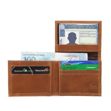 Imagem de Carteira masculina em couro legitimo porta cartao romoro, Wisk