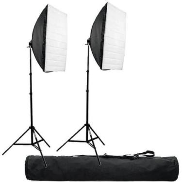 Imagem de Kit Iluminação para Estúdio e Newborn 3 com Softbox e Tripés de Iluminação (Sem Lâmpada)