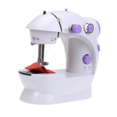 Imagem de Mini Máquina de Costura Reta Bivolt, Compacta com Pedal e LED - FSS Va