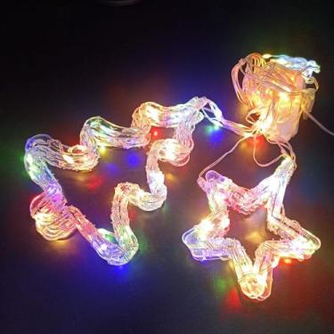 Imagem de Cascata árvore com estrela colorido - bazar do saara