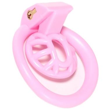 Imagem de FREDORCH Anel Peniano Super Pequeno 2022, Gaiola de Castidade Sissy, Travado Em Dispositivo de Castidade Masculino com 4 Anéis de Base (S-Mini, Rosa)