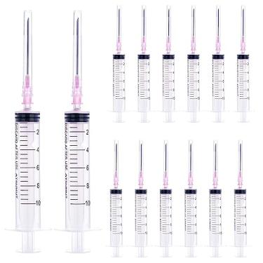 Imagem de jiayoushot Seringa de 40Pacote-10Ml com Agulhas, Embalagem Individual de Seringas Plásticas Descartáveis e Agulhas para Laboratórios Científicos, Suprimentos Industriais,