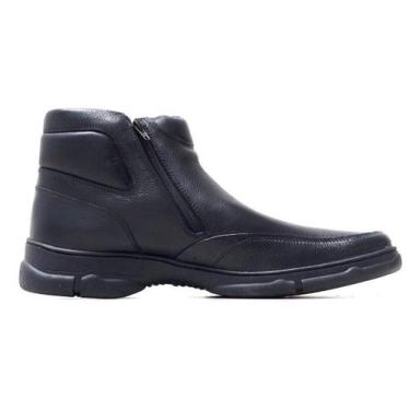 Imagem de Bota Botina Coturno Masculino Ortopédico de Conforto Anatômico Linha M