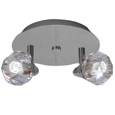 Imagem de Spot Base Diamont Circular Aco Regulavel Base G-9 2 Lamp. Gelinho Max.