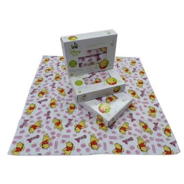 Imagem de CAIXA DE FRALDA 70X70CM ESTAMPA URSINHO POOH 5 UNIDADES - FEMININO e M