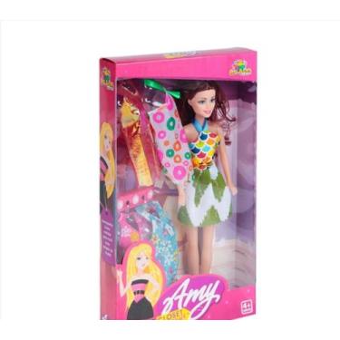 Imagem de Boneca Amy Closet Style Com 4 Lindos Vestidos Tipo Barbie - outro
